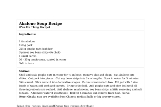 Abalone Soup Recipe