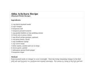 Abba Achcharu Recipe