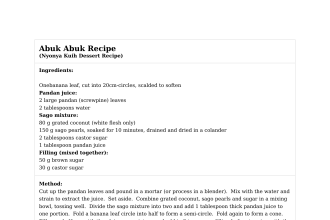 Abuk Abuk Recipe