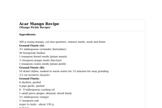 Acar Mango Recipe