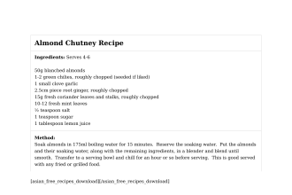 Almond Chutney Recipe