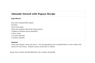 Almonds Stewed with Papaya Recipe