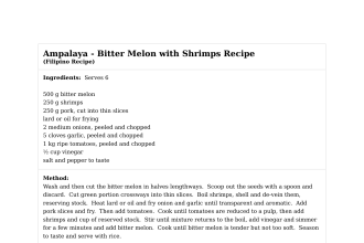 Ampalaya - Bitter Melon with Shrimps Recipe