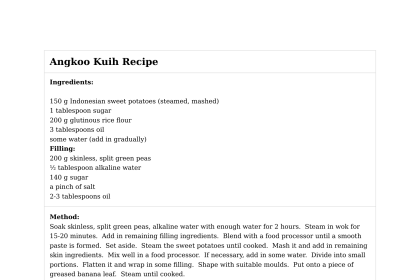 Angkoo Kuih Recipe
