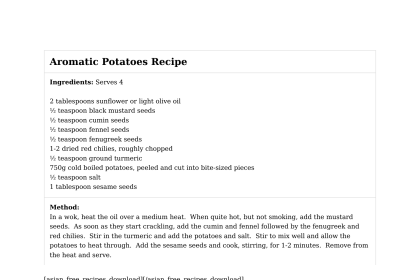 Aromatic Potatoes Recipe