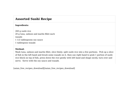 Assorted Sushi Recipe
