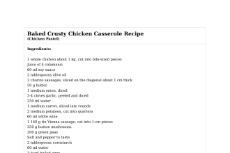 Baked Crusty Chicken Casserole Recipe