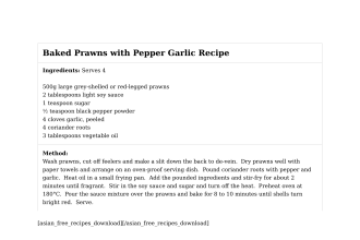 Baked Prawns with Pepper Garlic Recipe
