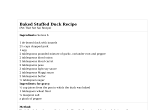 Baked Stuffed Duck Recipe