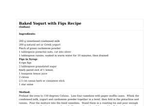 Baked Yogurt with Figs Recipe