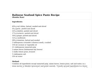 Balinese Seafood Spice Paste Recipe