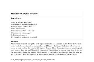 Barbecue Pork Recipe