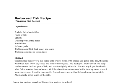 Barbecued Fish Recipe