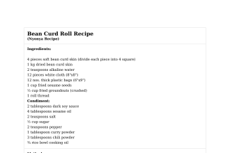 Bean Curd Roll Recipe