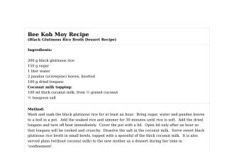 Bee Koh Moy Recipe