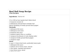 Beef Ball Soup Recipe