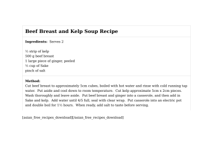 Beef Breast and Kelp Soup Recipe
