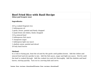 Beef Fried Rice with Basil Recipe