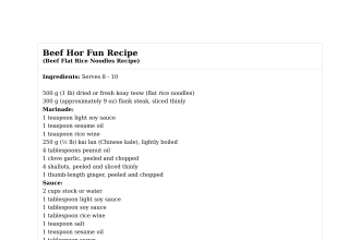 Beef Hor Fun Recipe