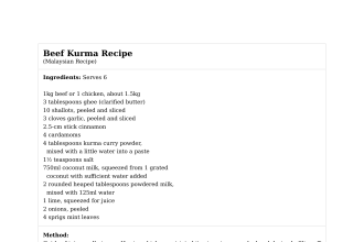 Beef Kurma Recipe