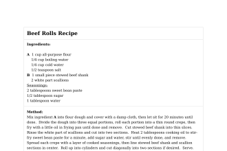 Beef Rolls Recipe