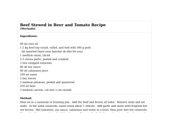 Beef Stewed in Beer and Tomato Recipe