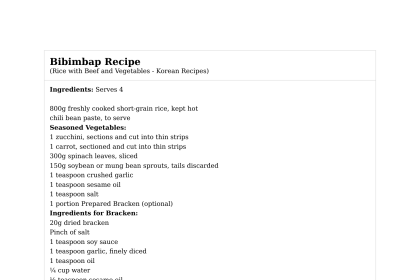 Bibimbap Recipe