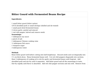 Bitter Gourd with Fermented Beans Recipe