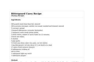 Bittergourd Curry Recipe