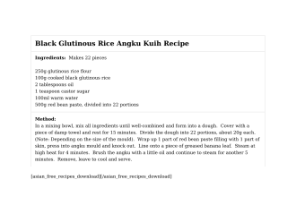 Black Glutinous Rice Angku Kuih Recipe