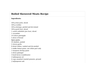 Boiled Skewered Meats Recipe