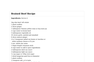 Braised Beef Recipe
