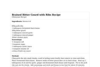 Braised Bitter Gourd with Ribs Recipe