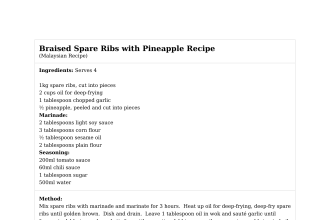 Braised Spare Ribs with Pineapple Recipe