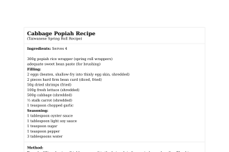 Cabbage Popiah Recipe