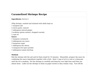 Caramelized Shrimps Recipe