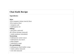 Chai Kuih Recipe