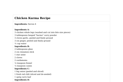 Chicken Kurma Recipe