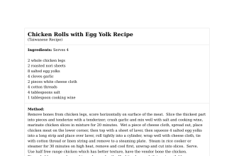 Chicken Rolls with Egg Yolk Recipe
