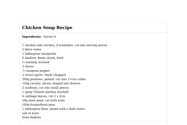 Chicken Soup Recipe