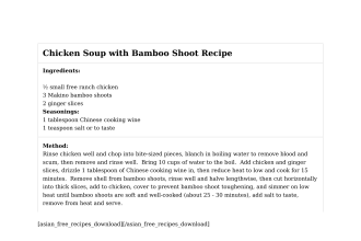 Chicken Soup with Bamboo Shoot Recipe
