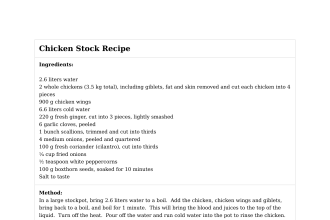 Chicken Stock Recipe