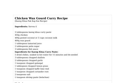Chicken Wax Gourd Curry Recipe