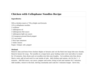 Chicken with Cellophane Noodles Recipe