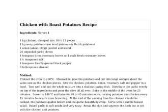 Chicken with Roast Potatoes Recipe