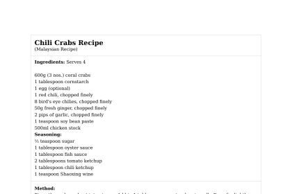 Chili Crabs Recipe