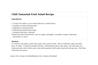 Chili Tamarind Fruit Salad Recipe