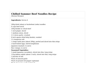 Chilled Summer Beef Noodles Recipe