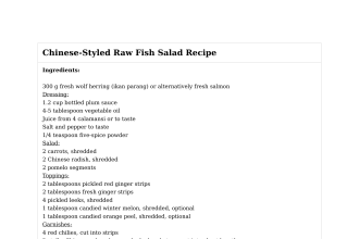 Chinese-Styled Raw Fish Salad Recipe