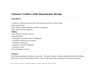 Chinese Crullers with Mayonnaise Recipe